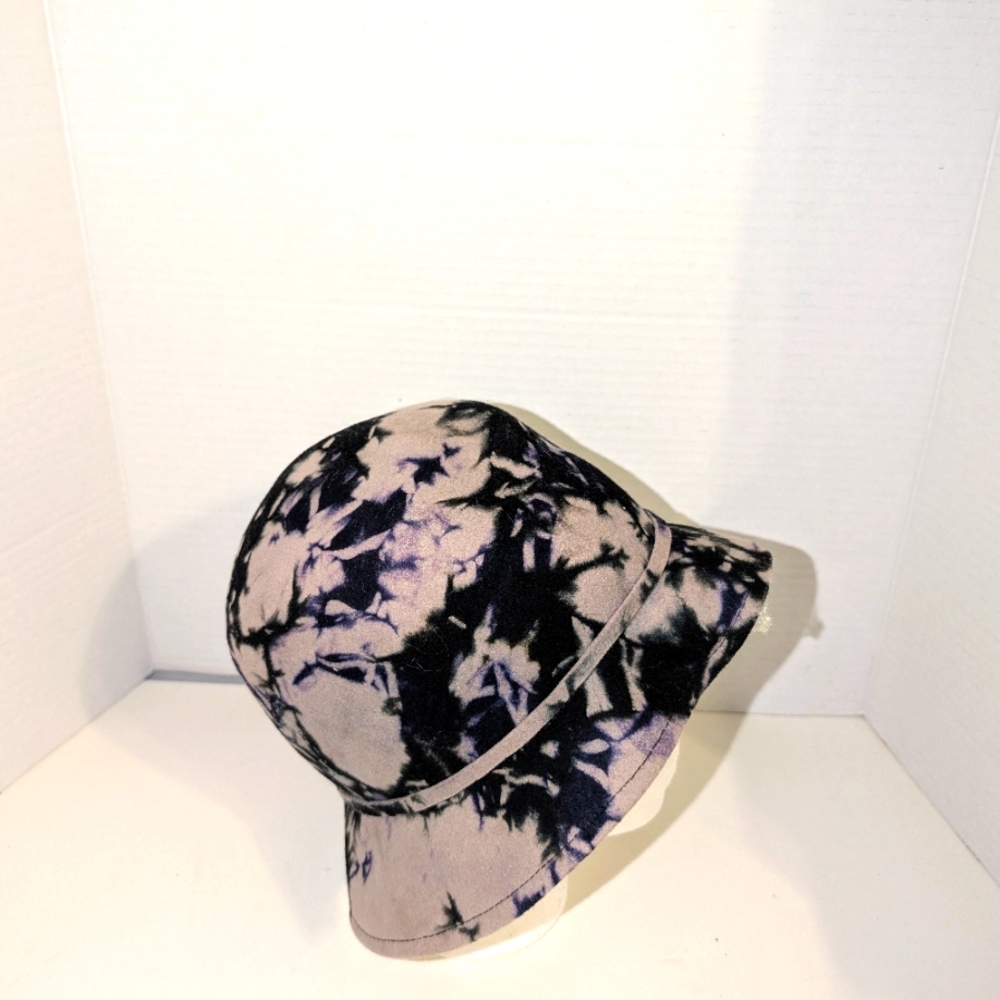 Nordstrom‎ Lilac &Black Wool Mushroom Bucket Hat With Side Bow - Picture 4 of 7
